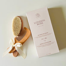 Load image into Gallery viewer, Image of baby brush set in baby gift basket in Fort McMurray, Alberta.