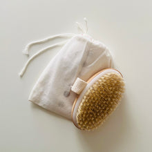 Load image into Gallery viewer, Image of exfoliating dry brush in a relaxation gift basket in Fort McMurray, Alberta.