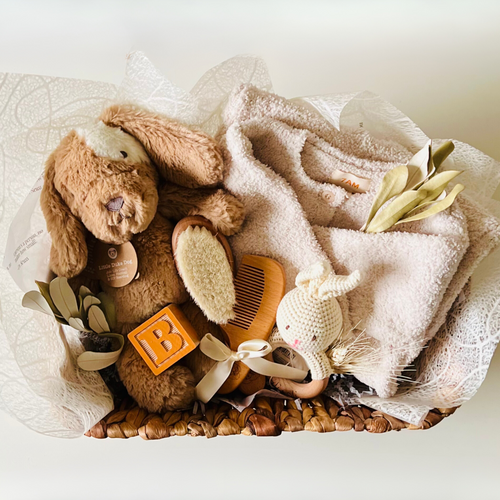 Image of new baby gift basket in fort mcmurray, alberta. 