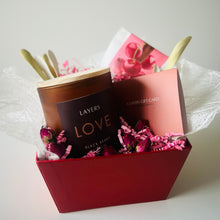 Load image into Gallery viewer, Image of Valentine&#39;s Day flowers, chocolate, and spa treatment gift box in Fort McMurray. 
