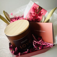 Load image into Gallery viewer, Image of Valentine&#39;s Day flowers, chocolate, and spa treatment gift box in Fort McMurray. 
