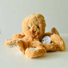 Load image into Gallery viewer, Image of plush toy in baby gift basket in Fort McMurray, Alberta.
